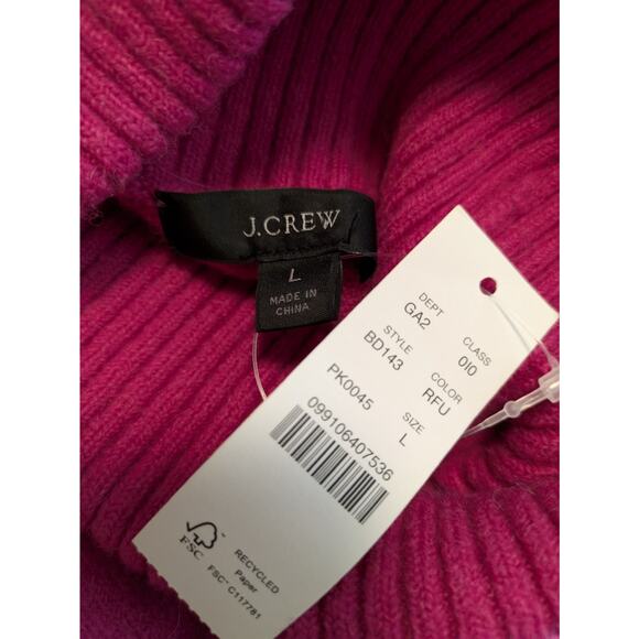 J. Crew Supersoft size Large Pullover Long Sleeve Sweater Pink Wool Blend - Picture 3 of 7